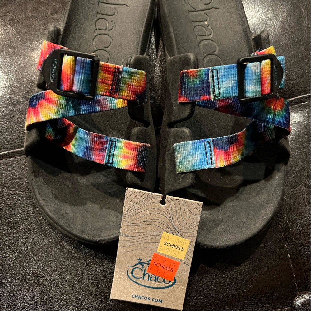 Chaco Girls Rainbow Tye-dye Sandals